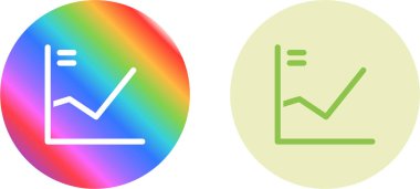 İş grafiği simgesi. Finansal tablo. Beyaz arkaplanda diyagram işareti izole edildi