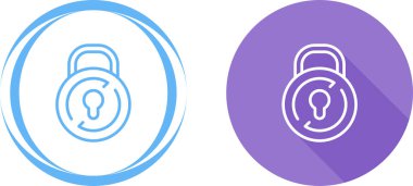 satır yuvarlak kilit simgeleri beyaz arkaplanda izole edildi.