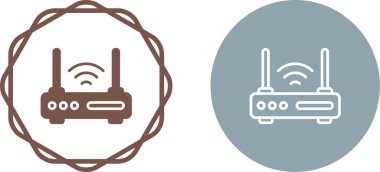 Wifi router sembolü, kablosuz bağlantı simgesi beyaz arkaplanda izole edildi. 