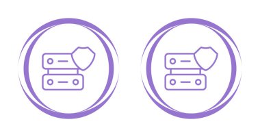 Grafik simgeleri. Güvenlik Kalkanlı Düğmeler 