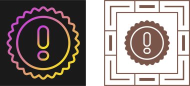 Beyaz arkaplanda ünlem simgeleri ayarlandı