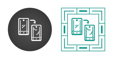 akıllı telefon simgeleri ayarlandı, vektör illüstrasyonu basit tasarım