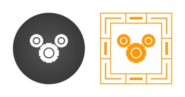 dişli simgeleri beyaz arkaplan üzerine resimleme ayarlandı