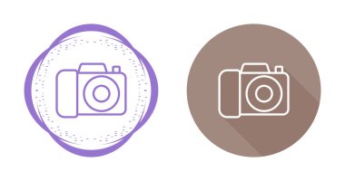 düz kamera ikonu vektör illüstrasyonu