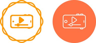 çalma simgelerine sahip cep telefonu beyaz arkaplanda izole edildi.