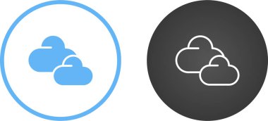 Bulut hesaplama simgeleri ayarlandı, vektör tasarımı