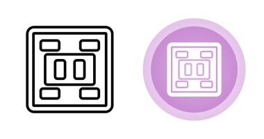 Priz veya soket simgesi vektör çizimi