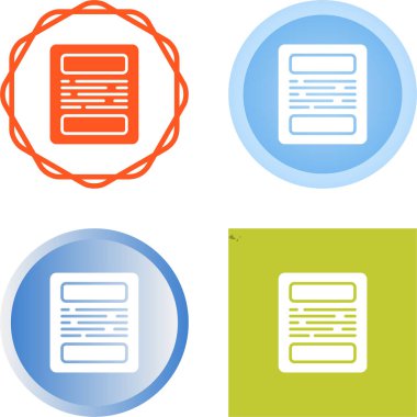 belge simgeleri ayarlandı, vektör illüstrasyonu basit tasarım