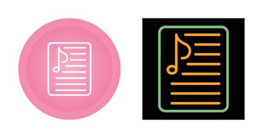 müzik listesi simgesi seti, vektör illüstrasyonu