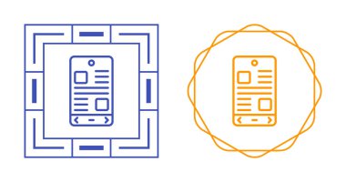 akıllı telefon simgeleri ayarlandı, vektör illüstrasyonu basit tasarım