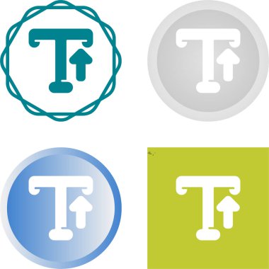 Simgelerde ok olan T harfi logo dizaynı. Vektör illüstrasyonu