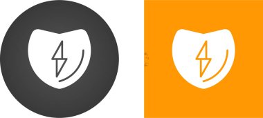 Koruma kalkanı simgeleri ayarlandı, vektör illüstrasyonu