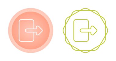 Çıkış simgeleri ayarlandı, vektör illüstrasyonu