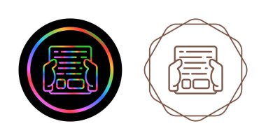 ellerdeki belge web simgesi vektör illüstrasyonu