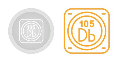 Kimyasal Element Web simgesi vektör çizimi