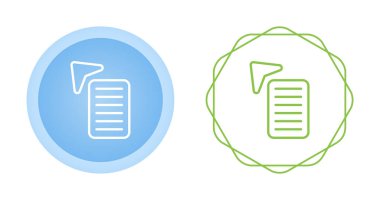 Beyaz arkaplan, vektör illüstrasyonunda izole edilmiş belge ve ok simgeleri   