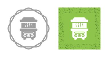 Buharlı ağ simgesi vektör illüstrasyonu