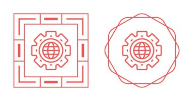 Küre dişlisi ikonu. Görüntü vektörü