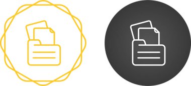 Belge simgelerinin olduğu dizin, vektör illüstrasyonu basit tasarım