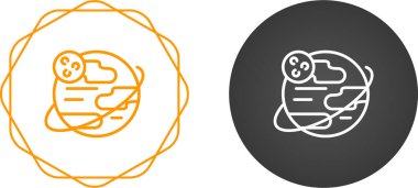 gezegen simgeleri ayarlandı, vektör illüstrasyonu