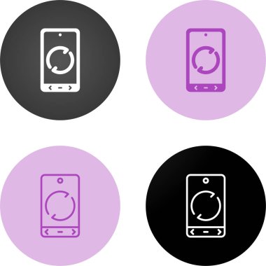 akıllı telefon simgeleri ayarlandı, vektör illüstrasyonu basit tasarım