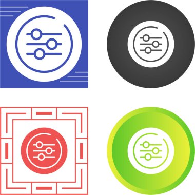  audio equalization setting tools.  simple round icons  clipart