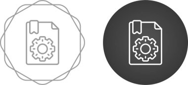 Belgelendirme Dosyası Verisi için Dosya Simgesi Ayarlanıyor, Beyaz Arkaplanda Basit Vektör Resimleri 