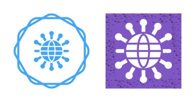 Ağ Topolojisi web simgesi vektör çizimi