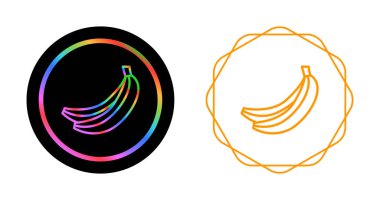 Muz demeti simgeleri vektör illüstrasyonunu ayarla 