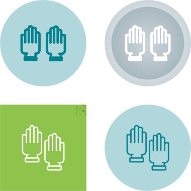 Eldivenlerin vektör çizimi web simgeleri ayarlandı