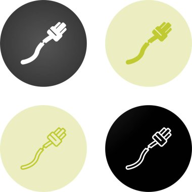 Elektrik kablo ağ ikonu vektör illüstrasyonu