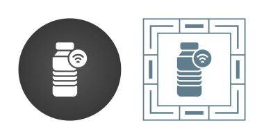 akıllı fitness şişe ikonu vektör illüstrasyon tasarımı