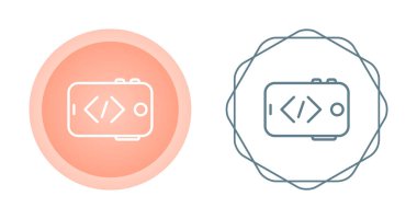 Programlama, kod, uygulama simgesi vektör görüntüsü. Bilgi teknolojisi için de kullanılabilir. Web uygulamalarında, mobil uygulamalarda ve yazdırma ortamlarında kullanılabilir.