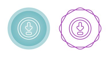 İndirme ok simgeleri kümesi, vektör illüstrasyonu