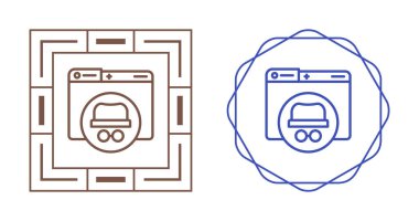 Incognito simgesi web basit illüstrasyon