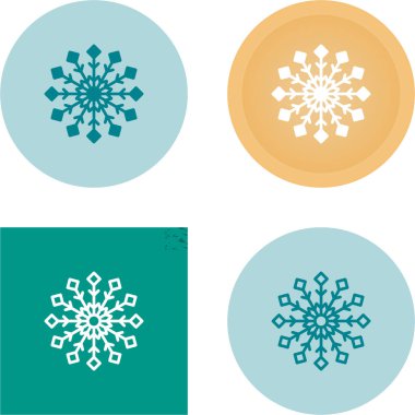 Beyaz arka plan üzerinde kar tanesi Icons set