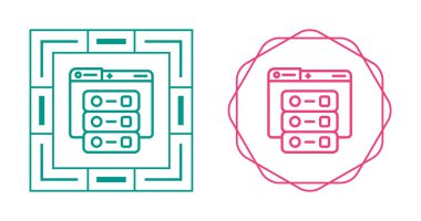 Sunucu simgeleri, güvenlik konsepti, vektör illüstrasyonlu bilgisayar dizinleri   