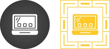 dizüstü bilgisayar simgeleri, web basit illüstrasyon