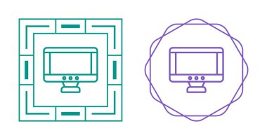 bilgisayar izleme simgeleri ayarlandı, vektör illüstrasyonu 