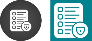 Korunan belge simgeleri, basit vektör tasarımı 