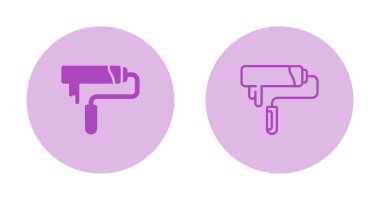 Simgeleri boyamak için silindirler, basit vektör tasarımı