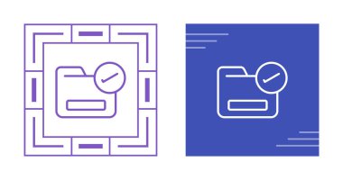 Onaylanmış dizin simgeleri, basit vektör tasarımı 