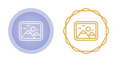 Dağların simgeleri, basit vektör tasarımı