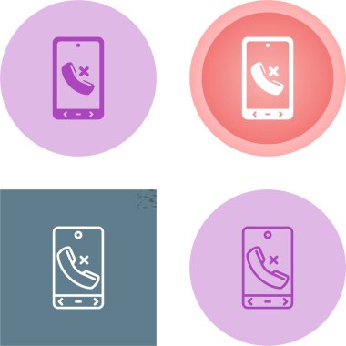Akıllı telefonlarda çağrı hatası, basit vektör tasarımı