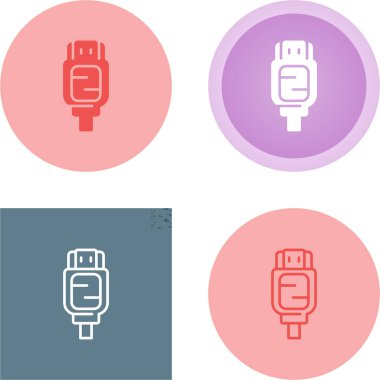 Hdmi Vektör Simgesi Beyaz Arkaplanda izole edildi. Yüksek Kaliteli Düz Stil Modern Görüntü Yüksek Tanımlı Kablo Sembolü