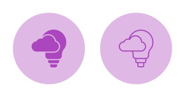 Bulut strateji simgeleri ayarlandı, vektör illüstrasyonu