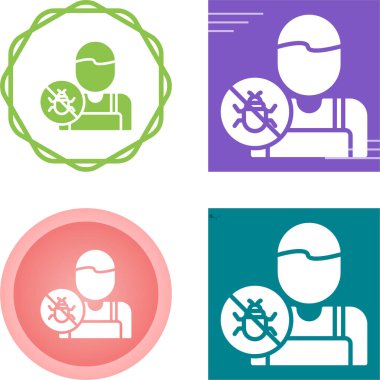 Haşere Kontrol web simgesi vektör illüstrasyonu