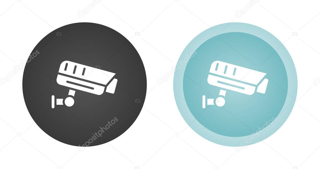 Fixed CCTV, Security Camera Icons set, Vector Template Illustration Design
