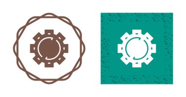 Cog Wheel web simgesi vektör illüstrasyonu