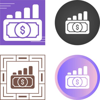 grafik grafiği iş simgesi vektör illüstrasyonu